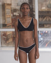 BASERANGE French organic cotton panty and bra set BAS-UNPA-CR-AU25-MURANO NAVY (UNDYED) panties (BRPA UNPA)